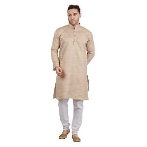 LUCKWIN Handloom Blend Kurta Pyjama Set for