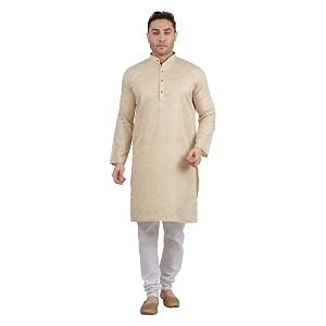 LUCKWIN Handloom Blend Kurta Pyjama Set for