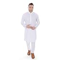 LUCKWIN Men39s Cotton chikankari Regular Fit Kurta