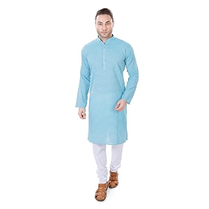 LUCKWIN Mens Regular Fit Cotton Kurta Pyjama