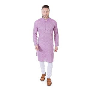 LUCKWIN Mens Regular Fit Cotton Kurta Pyjama