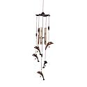 Lucky Dolphin Wind Chimes for Home Decor,Positivity,Living Room,Bedroom,Balcony,Outside,Garden,Wall Hanging Sound Bells,Gift,Dream Catcher,Vastu,Feng Shui with Antique Metalic Gold Color (Pack of 1)