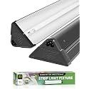 LUCKY HERP T5 Reptile Light Fixture Combo Kit 24W (New Upgrade), UVB Reptile Light Fixture with Desert UVB 10.0 22" Fluorescent Tube, UVA UVB Reptile Light for Lizard, Bearded Dragon, Tortoise
