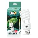 LUCKY HERP UVA UVB Reptile Light 5.0, Tropical UVB 100 Compact Fluorescent Lamp, UVB Light for Reptiles 23W, UVA UVB Reptile Light Bulb, UVB Bulb for Reptiles Chameleons Lizards Tortoises Snakes