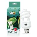 LUCKY HERP UVA UVB Reptile Light 5.0, Tropical UVB 100 Compact Fluorescent Lamp, UVB Light for Reptiles 15W, UVA UVB Reptile Light Bulb, UVB Bulb for Reptiles Chameleons Lizards Tortoises Snakes