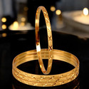 Lucky Jewellery Brass Gold-plated Bangle Set Pack