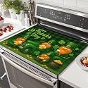 HOMETITUTE St Patricks Stove Top Cover 28x20 Plaid Truck Heat Resistant