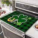 HOMETITUTE St Patricks Stove Top Cover 28x20 Lucky Shamrock Heat Resistant