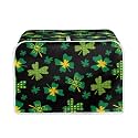 Lucky Shamrock Toaster Covers Kitchen Accessories Small Kitchen Appliance Toasters 4 Slice Women Kitchen Tool with Top Hook Polyester Quilted Multicolor