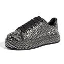 LUCKY STEP Rhinestone Platform Sneakers for Women