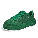 LUCKY STEP Rhinestone Platform Sneakers for Women