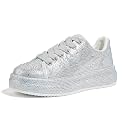 LUCKY STEP Rhinestone Platform Sneakers for Women
