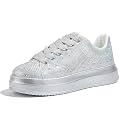 LUCKY STEP Rhinestone Platform Sneakers for Women