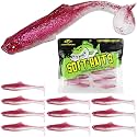 LUCKYFISHING Paddle Tail Swimbaits Soft Plastic Swimbaits Soft Baits for Bass Fishing Trout Crappie Walleye Freshwater Saltwater 10/16/20 PCS Soft Plastic Baits 4/3.5/3/2.5 Inch