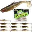 LUCKYFISHING Paddle Tail Swimbaits Soft Plastic Swimbaits Soft Baits for Bass Fishing Trout Crappie Walleye Freshwater Saltwater 10/16/20 PCS Soft Plastic Baits 4/3.5/3/2.5 Inch