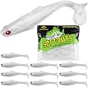 LUCKYFISHING Paddle Tail Swimbaits Soft Plastic Swimbaits Soft Baits for Bass Fishing Trout Crappie Walleye Freshwater Saltwater 10/16/20 PCS Soft Plastic Baits 4/3.5/3/2.5 Inch