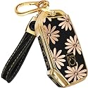 Lucrum Key Fob Cover for Kia, TPU KeyFob Case &amp; Leather Keychain