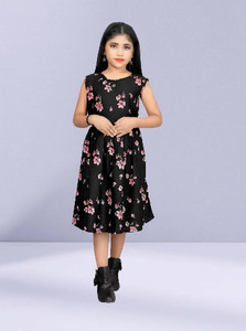 LUCY Girls Calf Length Casual Dress