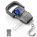 Luggage Scale, 110lb/50kg Luggage Weight Scale with Backlit LCD Display, Digital Fish Scale with Measuring Tape Portable Hanging Scale Suitcase Scale with Handle &amp; Large Hook &amp; 2 AAA Batties