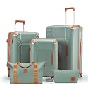 5 Piece Luggage Sets Hardshell Carry-on Suitcase Set