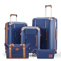 5 Piece Luggage Sets Hardshell Carry-on Suitcase Set