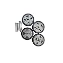 Luggage Wheel Replacement Kit, Black Wheels with Special Rivets, 4 Pack Set for Suitcase Repair (4.5 CM Wheel(Grey))