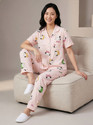 Lugo Women Printed Multicolor Night Suit Set