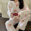 Lugo Women Night Suit Set White Printed