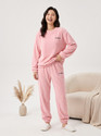 Lugo Women Self Design Pink Night Suit
