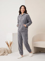 Lugo Women Solid Grey Night Suit Set