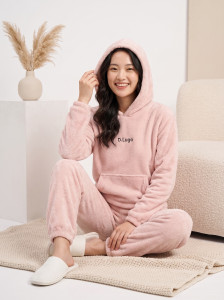 lugo women printed pink night suit set