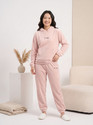 Lugo Women Solid Pink Night Suit Set