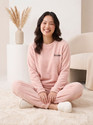 Lugo Women Solid Pink Night Suit Set