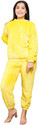 Lugo Women Night Suit Set Yellow Solid
