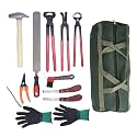 lukar 12PCS Horse Farrier Tools Kit Hoof Trimming Tools with Handbag