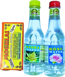 lukoog kewra water 300mlrose water 300mlmeetha attar kewra liquid food essence 613 ml