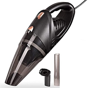 lukzer 150w portable wetdry vacuum cleaner  handheld lightweight high power car amp home cleaning tool  strong suction with 3 attachments extra long cord amp filter protection ch-459
