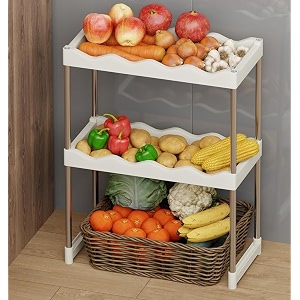 Lukzer 2 Tier Bookshelf Organizer Rack for