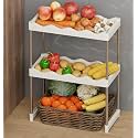 Lukzer 2 Tier Bookshelf Organizer Rack for