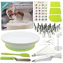 Lukzer 46PC Cake Making Supplies Set Cake Decorating Items Baking and Cake Decoration Accessories for Beginners and Professionals Christmas New Year Gift for Bakers (Multicolor)