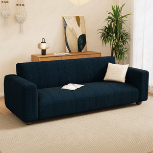 lukzer jacquard 1 seater sofa geometric cover pack of 1 pastel marine blue