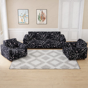 LUKZER Polyester 311 Seater Sofa Floral Cover
