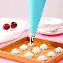 Lukzer Cake Decorating Nozzle with Piping Bag 12 pcs | Stainless Steel Piping Cream Frosting Nozzles Set/Icing Tips Cake Cupcake Muffin Decorating Tool CH-105