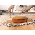 Lukzer Stainless Steel Cake Cutter Tool with Adjustable Wire | Cutter for Cake Slicer &amp; Leveller | Precise Cake Layer Cutter for Baking, Pizza, Bread &amp; Pastry Decoration | Kitchen Bakeware Tool.