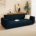 Lukzer 1 Seater Pastel Dark Grey Zigzag Pattern Sofa Cover | 240 GSM Universal Stretch Fit Jacquard Fabric Couch Protector | Fully Covered Anti Slip &amp; Washable Sofa Cover (90-140cm/SC-077-01)