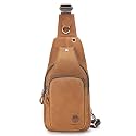 LUKZIJAES Genuine Leather Sling Bag for Men