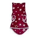 Lulala Dog Bathrobe Fast Dry Dressing Gown Star Print Quick Drying Soft Super Absorbent Luxuriously 100% Microfiber Fur Dog Drying Towel Robe Coat with Adjustable Belt(16Inch,Maroon)