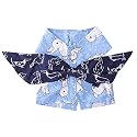 Lulala Dog Bunny Print Harness Dress Cute Bowtie,Dog Shirt with Big Angel Wings Pattern Summer Dress,Dog Pet T-Shirt Dog Clothing Pet Clothes Dogs Costumes with Leash Ring(M,Blue)