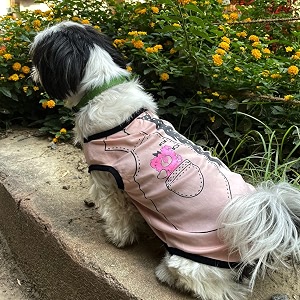 lulala pet shirts printed puppy shirts cute dog shirts sleeveless dog sweatshirts soft summer pet dog clothing breathable pet apparel dog outfits for dogs amp cats pink 12 inch polyester
