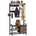 Lulive Hall Tree with Bench and Shoe Storage, 31.5” Coat Rack Freestanding